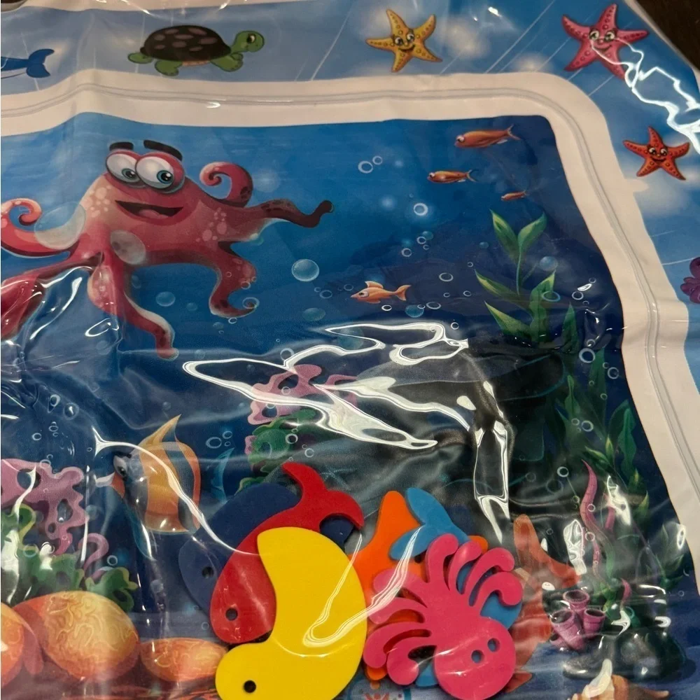 NWOT Baby Infant Kids Inflatable Ocean Tummy Time Play Mat- Can Fill with Water